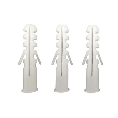 White Nylon Expansion Bolt Screw Designed For Concrete Walls And Ceilings