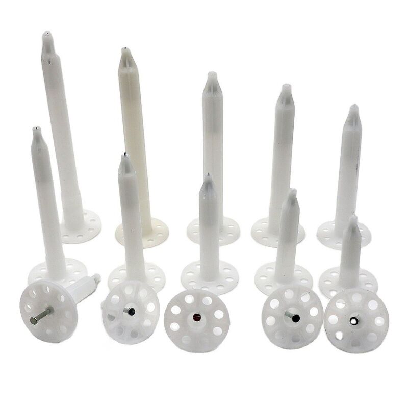 एचडीपीई शूटिंग वॉल इन्सुलेशन एंकर 48 मिमी लंबाई स्टील को फिक्स करने वाले इन्सुलेशन फास्टनरों के लिए नाखून