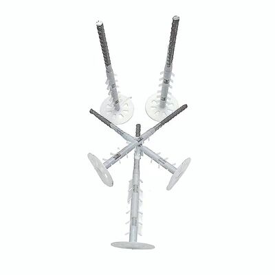 Integrated Board Plastic Wall Insulation Anchors Nails Insulated Fasteners For Construction