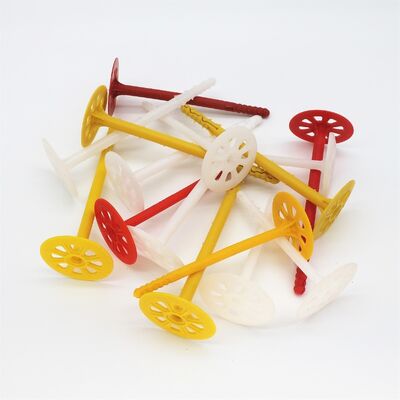 Professional Plastic PP Wall Plug Rigid Insulation Fasteners Galvanized  Custom  Plain Surface Treatment