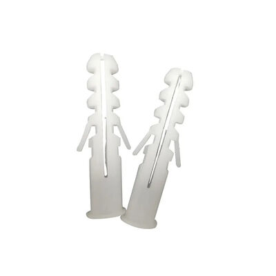 White Nylon Expansion Bolt Screw Designed For Concrete Walls And Ceilings